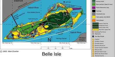 Mapa de Belle Isle, Detroit