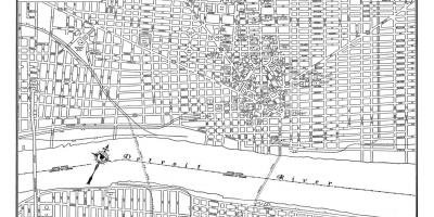 Mapa de rua de Detroit