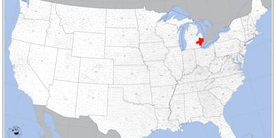 Detroit localização no mapa